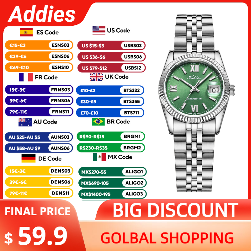 Luxury Watch Lady - Высококачественные роскошные женские часы Addies с