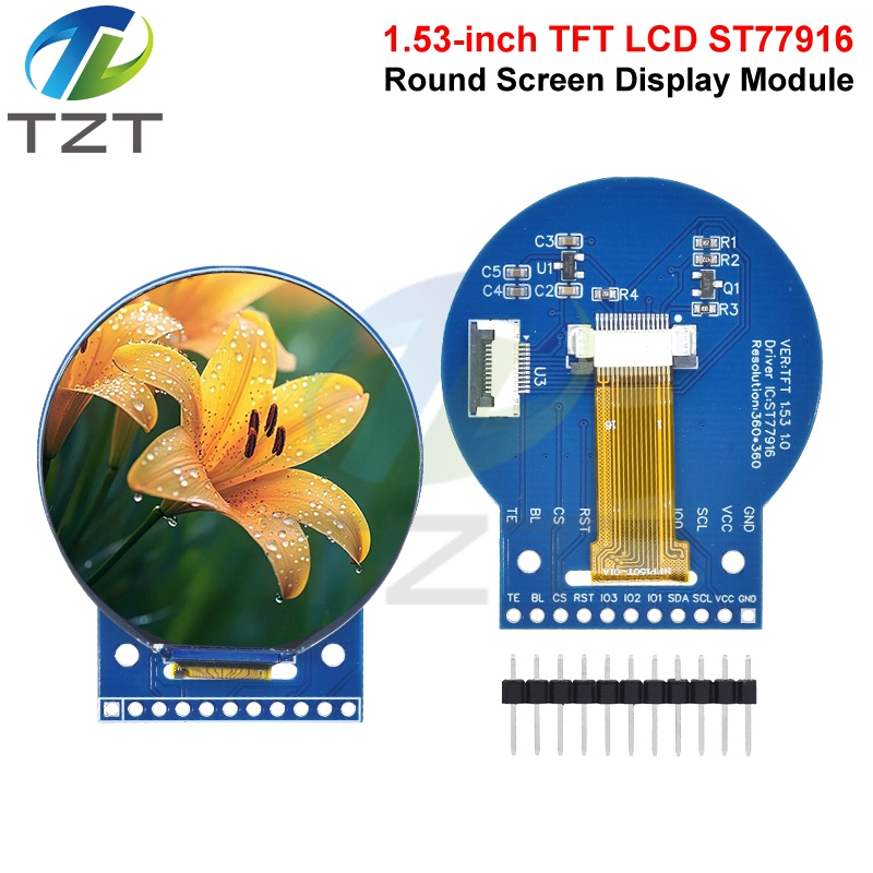Regulator Display Watch - 1/2/3 шт. 1,53-дюймовый круглый TFT LCD-дисплей