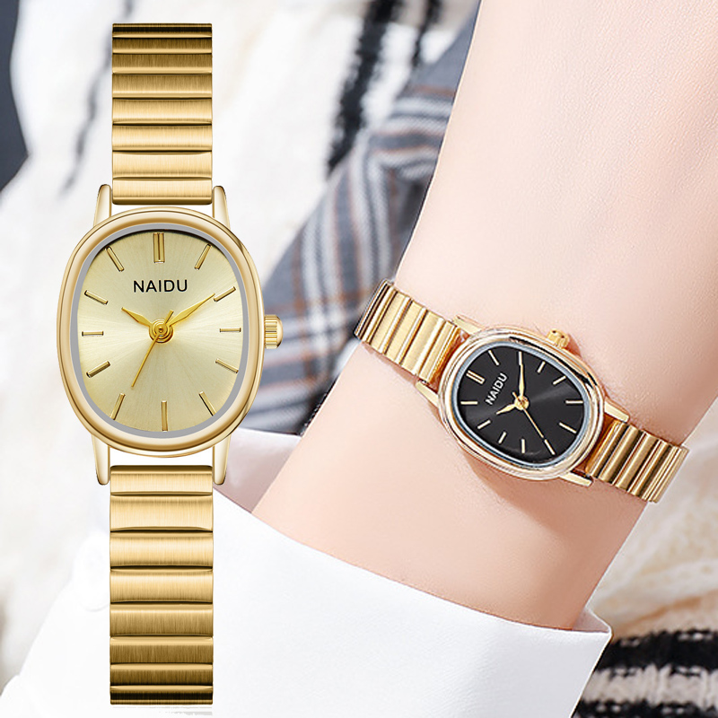 Quiet Luxury Watch - Модные женские часы с овальным циферблатом,