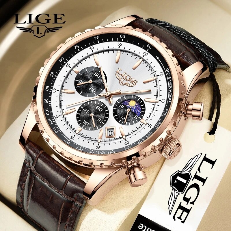 Luxury Watch Low Price - Часы наручные LIGE Мужские кварцевые, брендовые