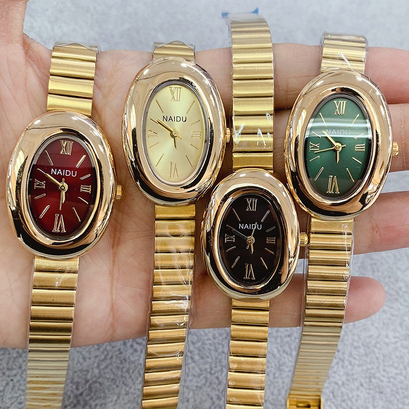 Luxury Watch Lady - Роскошные брендовые золотые овальные женские кварцевые