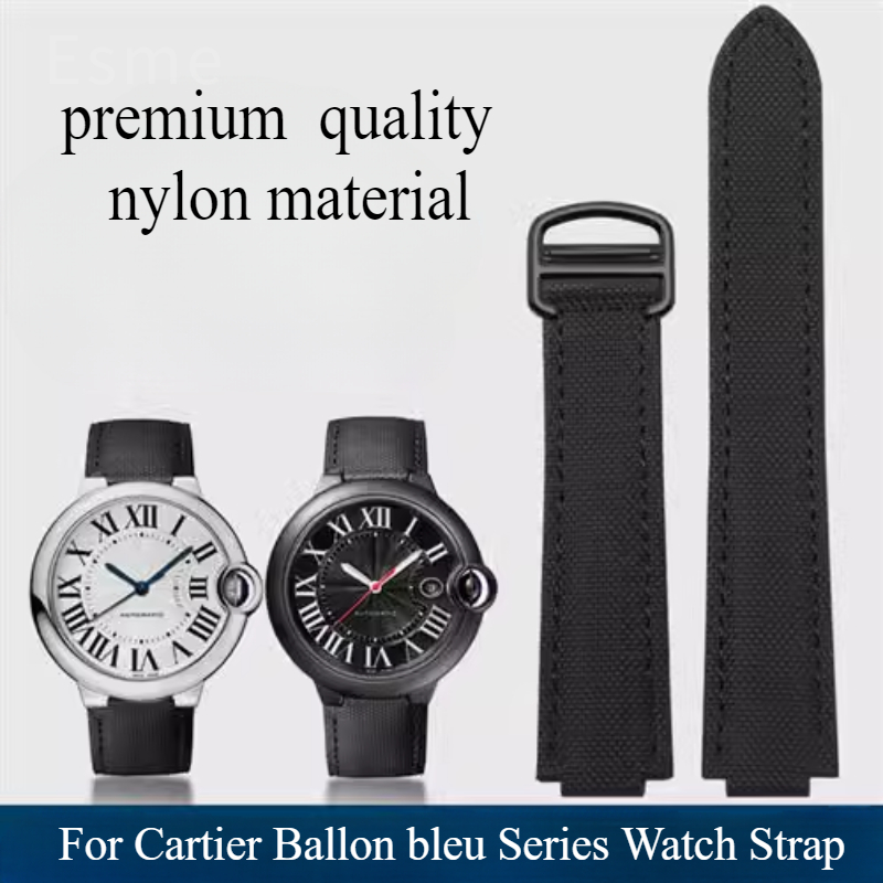 Cartier Watch Ballon Bleu - Оригинальный нейлоновый ремешок для часов Black