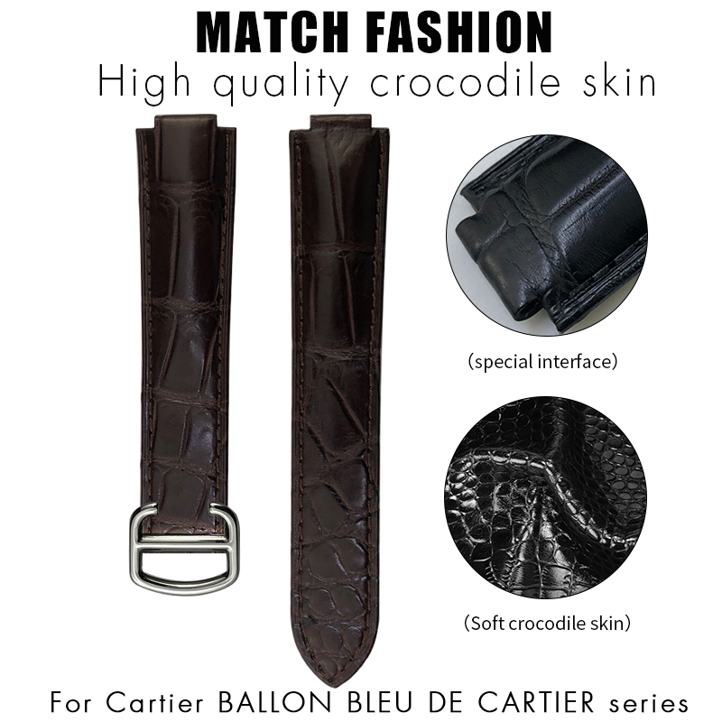 Cartier Watch Ballon Bleu - Ремешок из крокодиловой кожи для наручных