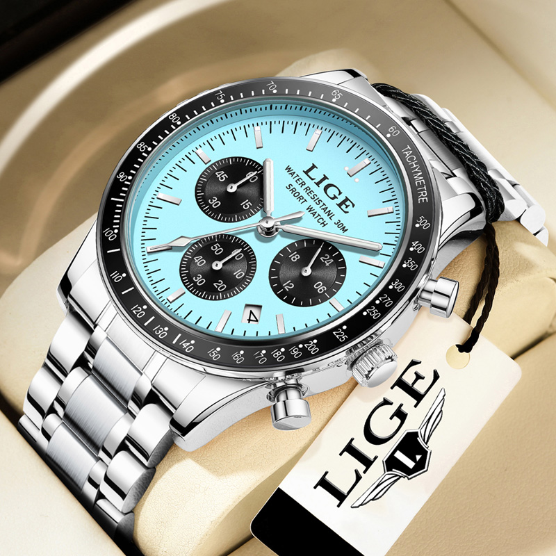 Luxury Watch Low Price - Мужские часы LIGE, топ-бренд, роскошные, новые,