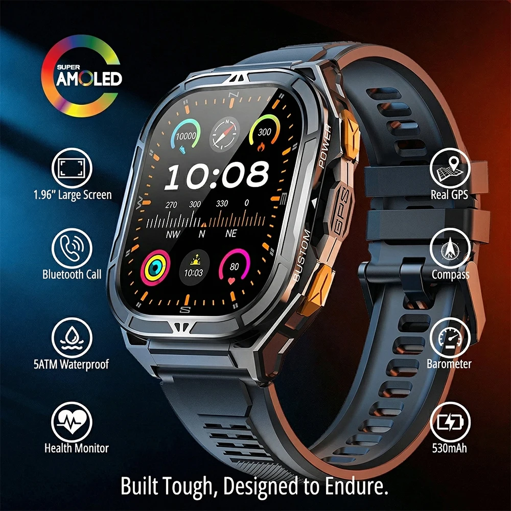 Compass Watch Luxury - Роскошные умные часы AMOLED с GPS,