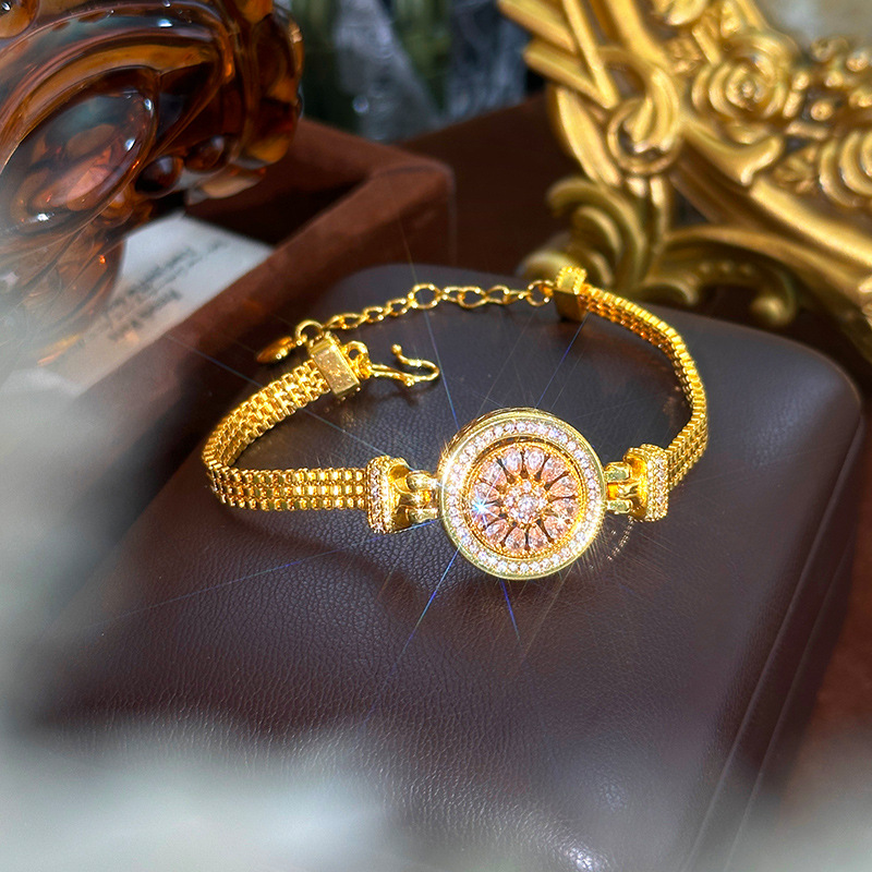Compass Watch Luxury - Золотой браслет-компас 24k с бриллиантами и