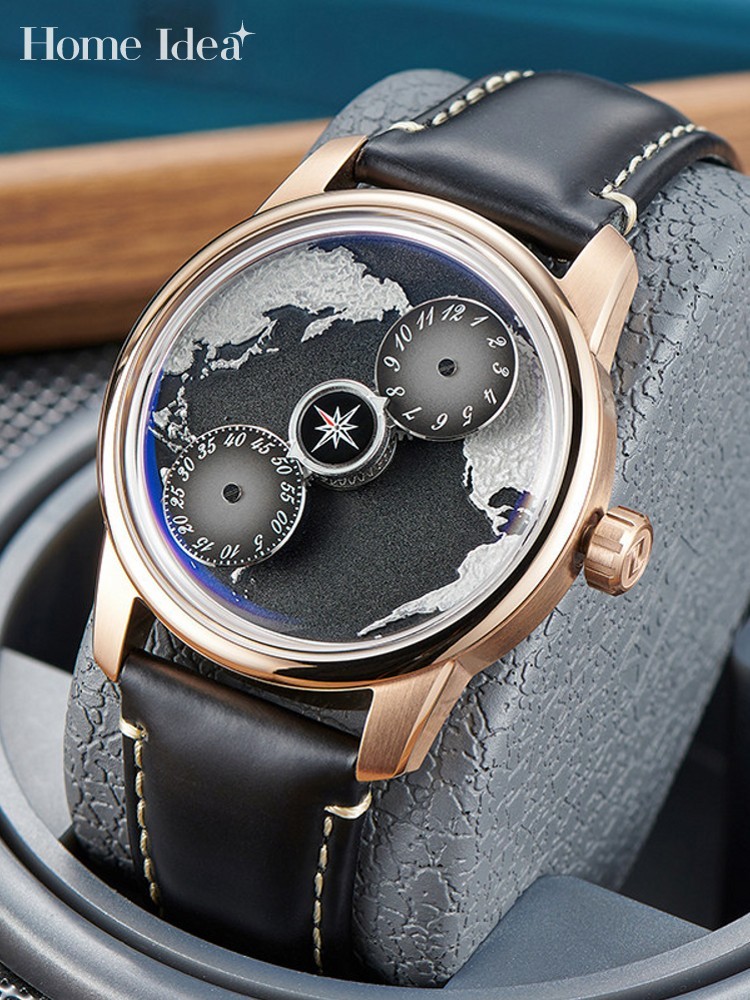 Compass Watch Luxury - Мужские повседневные наручные часы Blue Planet: