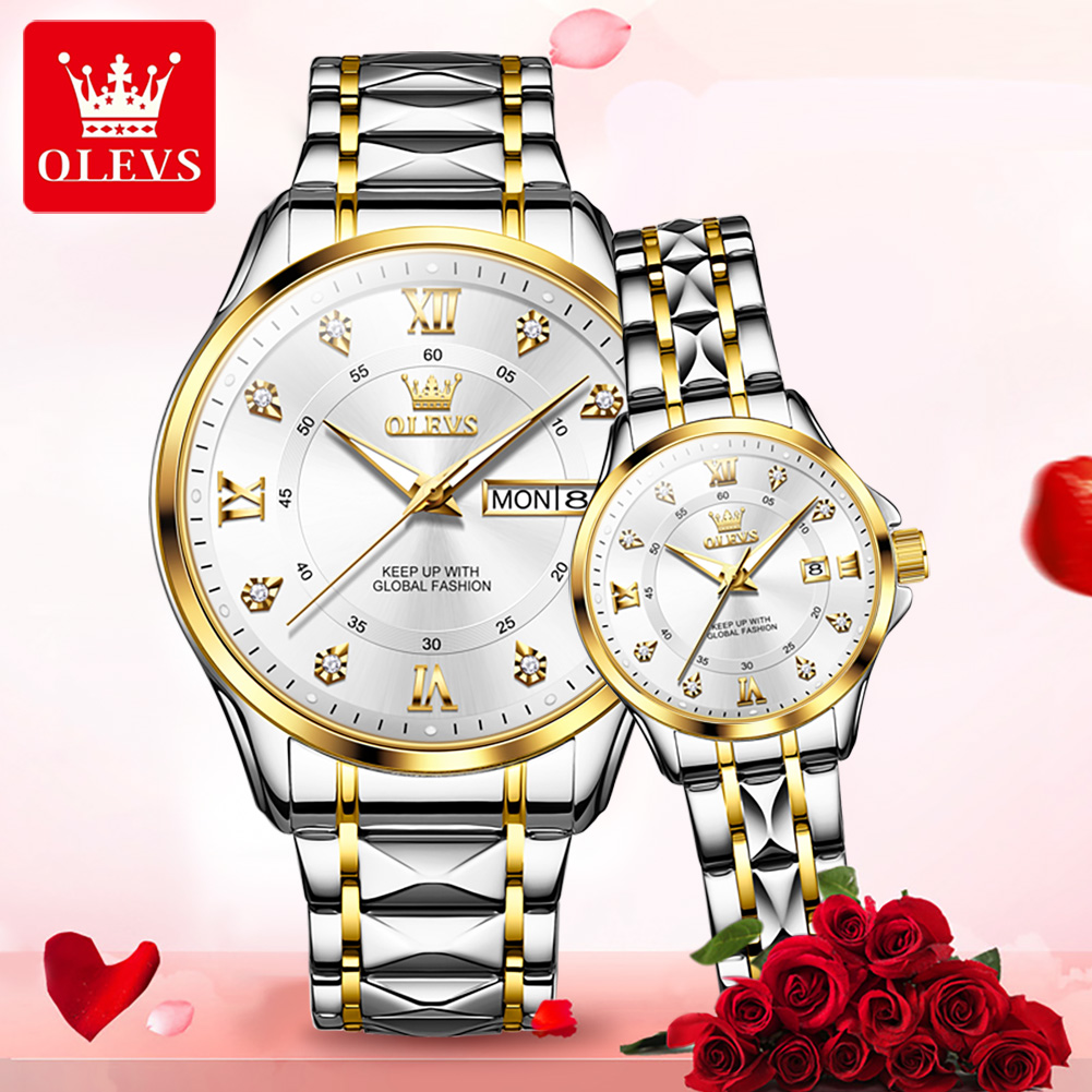 OLEVS 2906 часы для пар, ориги – обзор и цена Best Luxury Quartz Watch
