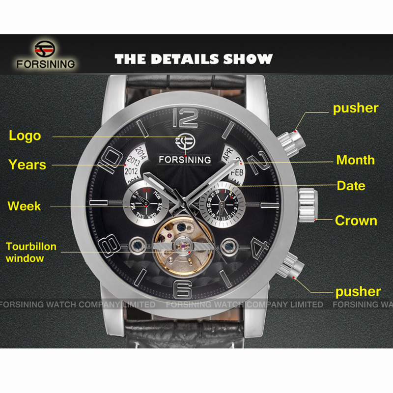 Forsining модные механические  – обзор и цена Regulator Display Watch