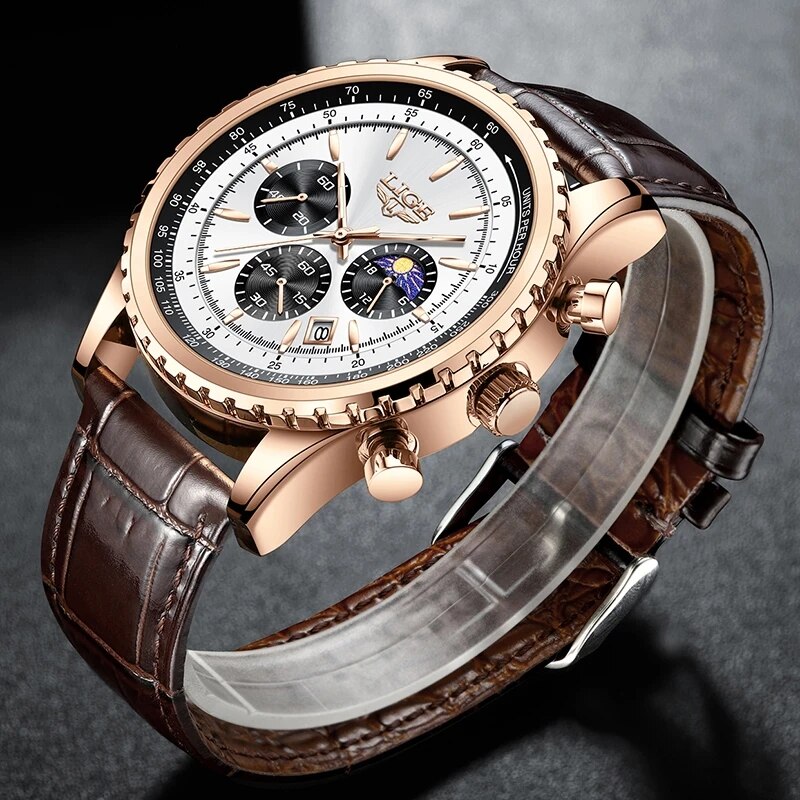 Часы наручные LIGE Мужские ква – обзор и цена Luxury Watch Low Price