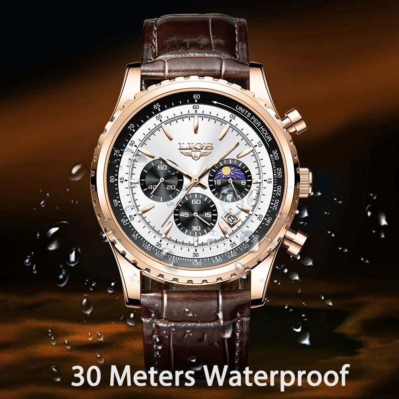 Часы наручные LIGE Мужские ква – обзор и цена Luxury Watch Low Price