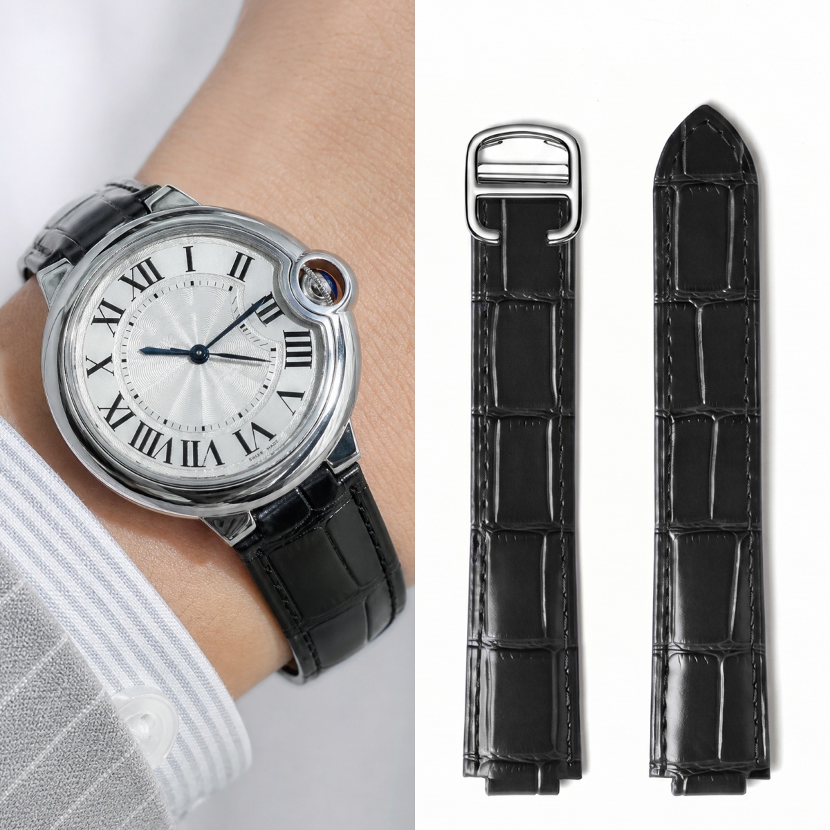 Специальный кожаный ремешок дл – обзор и цена Cartier Watch Ballon Bleu
