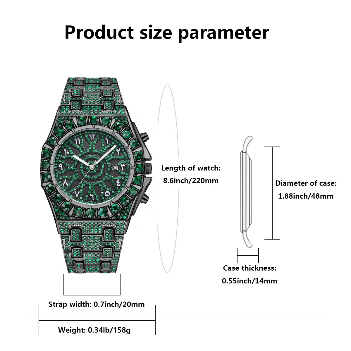 Мужские наручные часы Hip Hop  – обзор и цена Luxury Watch And Jewelry Brand