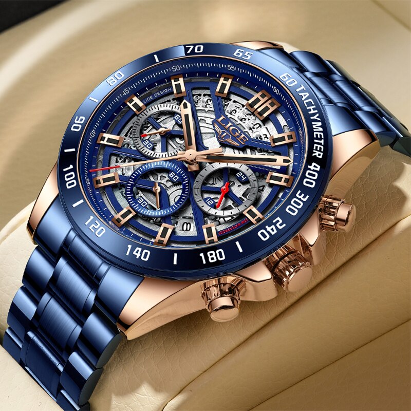 Часы наручные LIGE Мужские ква – обзор и цена Luxury Watch Low Price