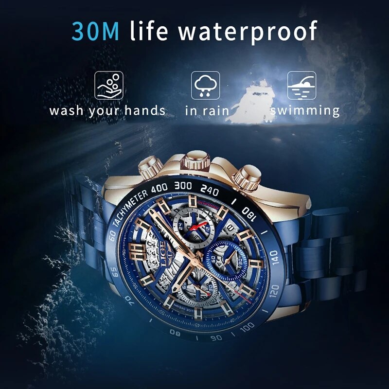 Часы наручные LIGE Мужские ква – обзор и цена Luxury Watch Low Price