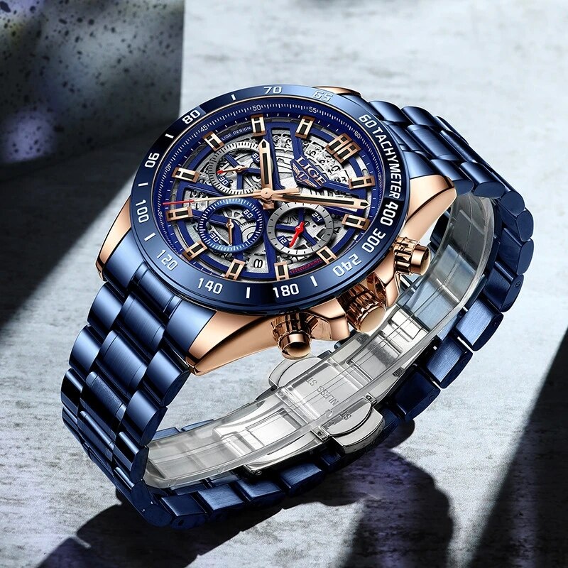 Часы наручные LIGE Мужские ква – обзор и цена Luxury Watch Low Price