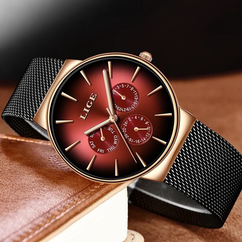 Новые модные мужские часы LIGE – обзор и цена Luxury Watch Low Price