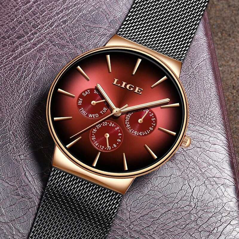 Новые модные мужские часы LIGE – обзор и цена Luxury Watch Low Price