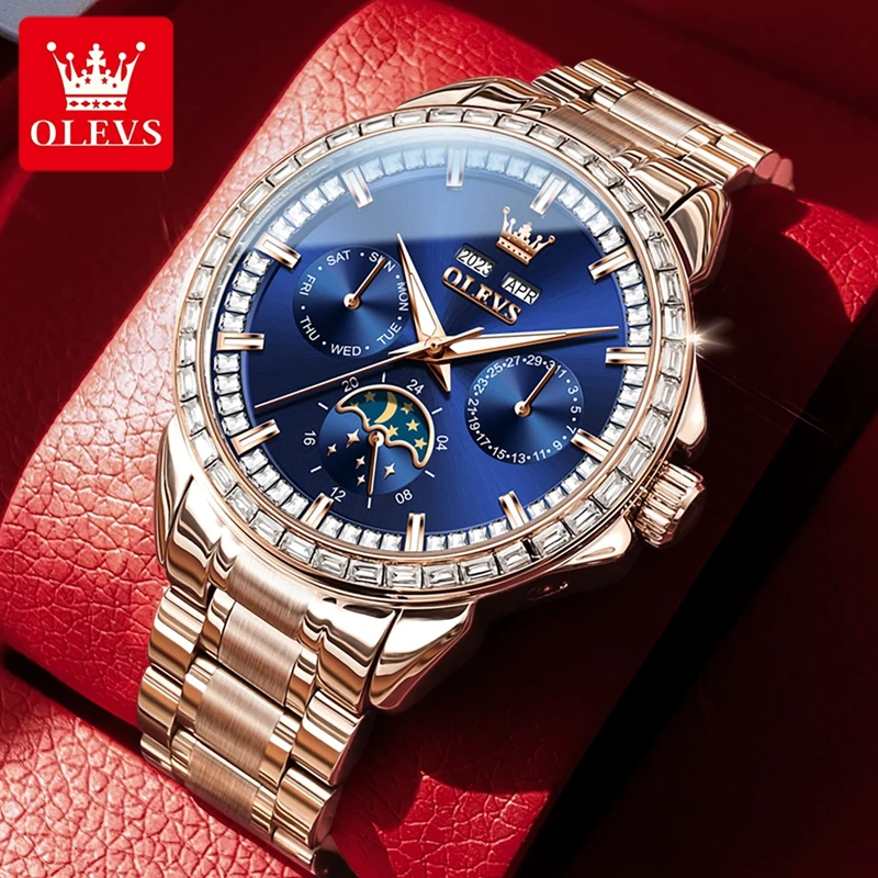 OLEVS 6695, новые мужские часы – обзор и цена Compass Watch Luxury