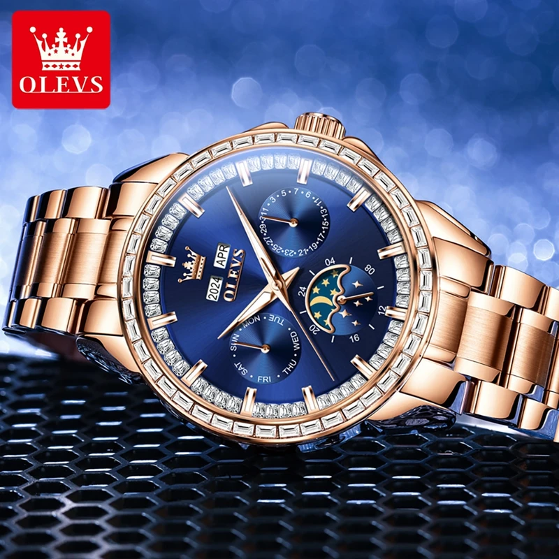 OLEVS 6695, новые мужские часы – обзор и цена Compass Watch Luxury