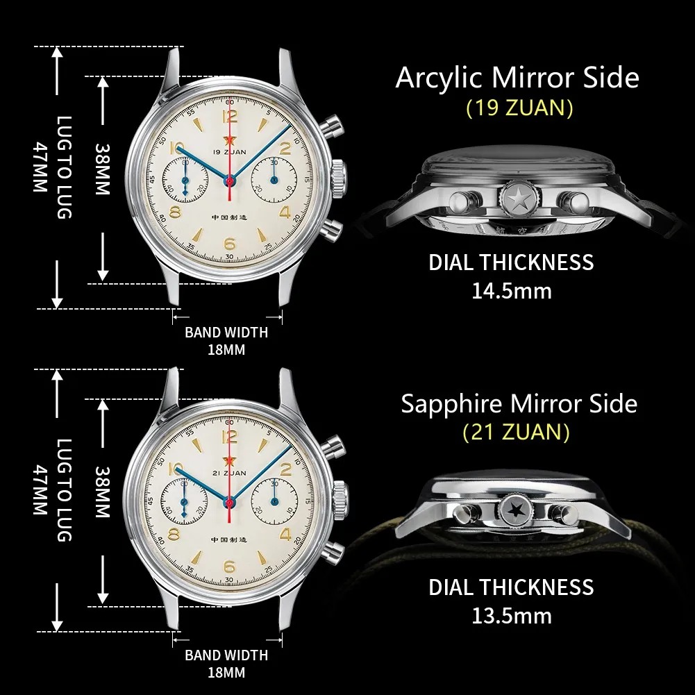 SEAKOSS 1963 хронограф 40 мм 3 – обзор и цена Chronograph Flyback Watch