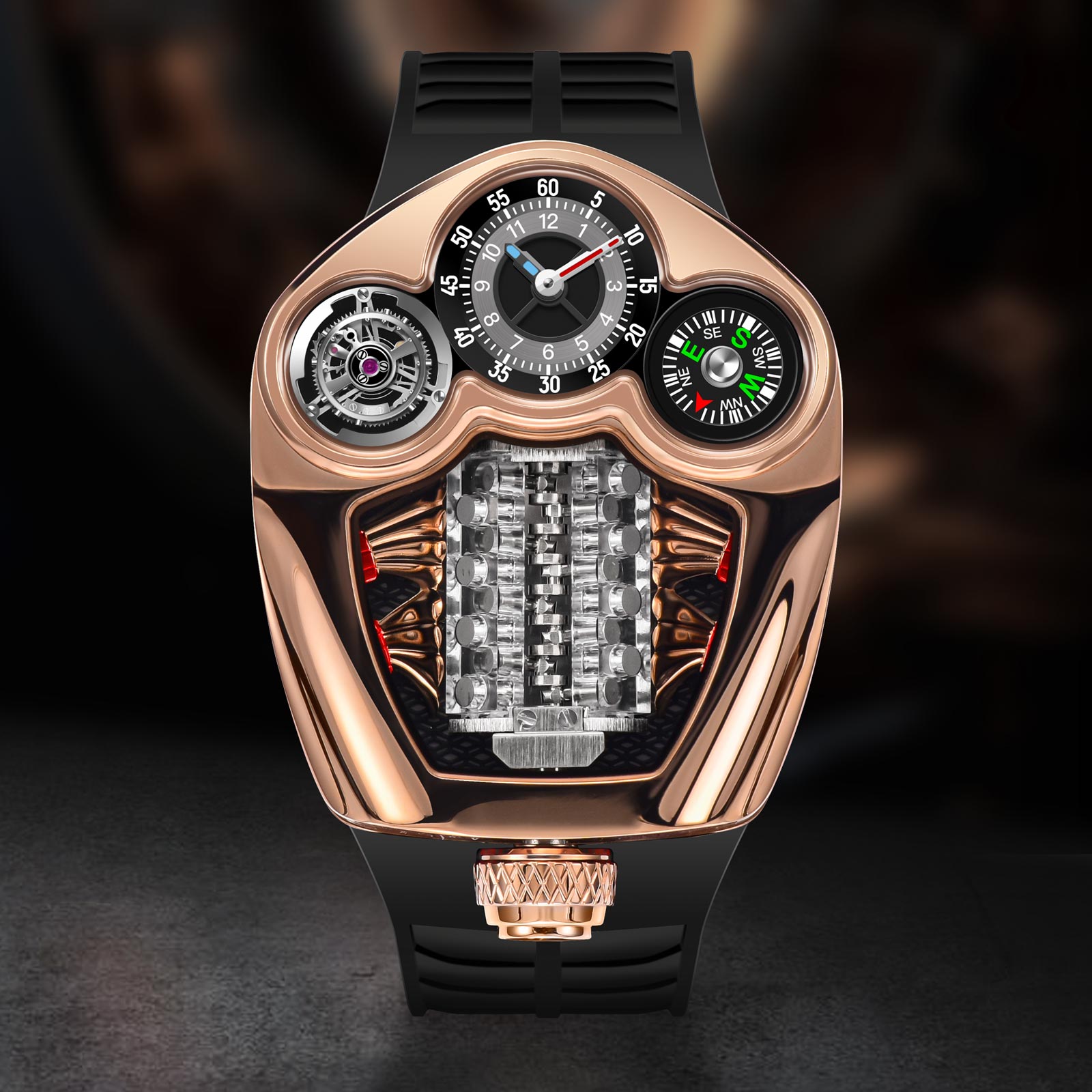 Часы PINDU Design NEW Engine S – обзор и цена Compass Watch Luxury